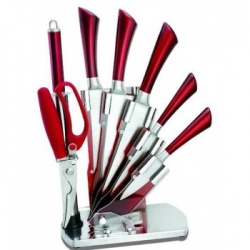 Schäfer 7-tlg. Edelsthl-Messerset-rot